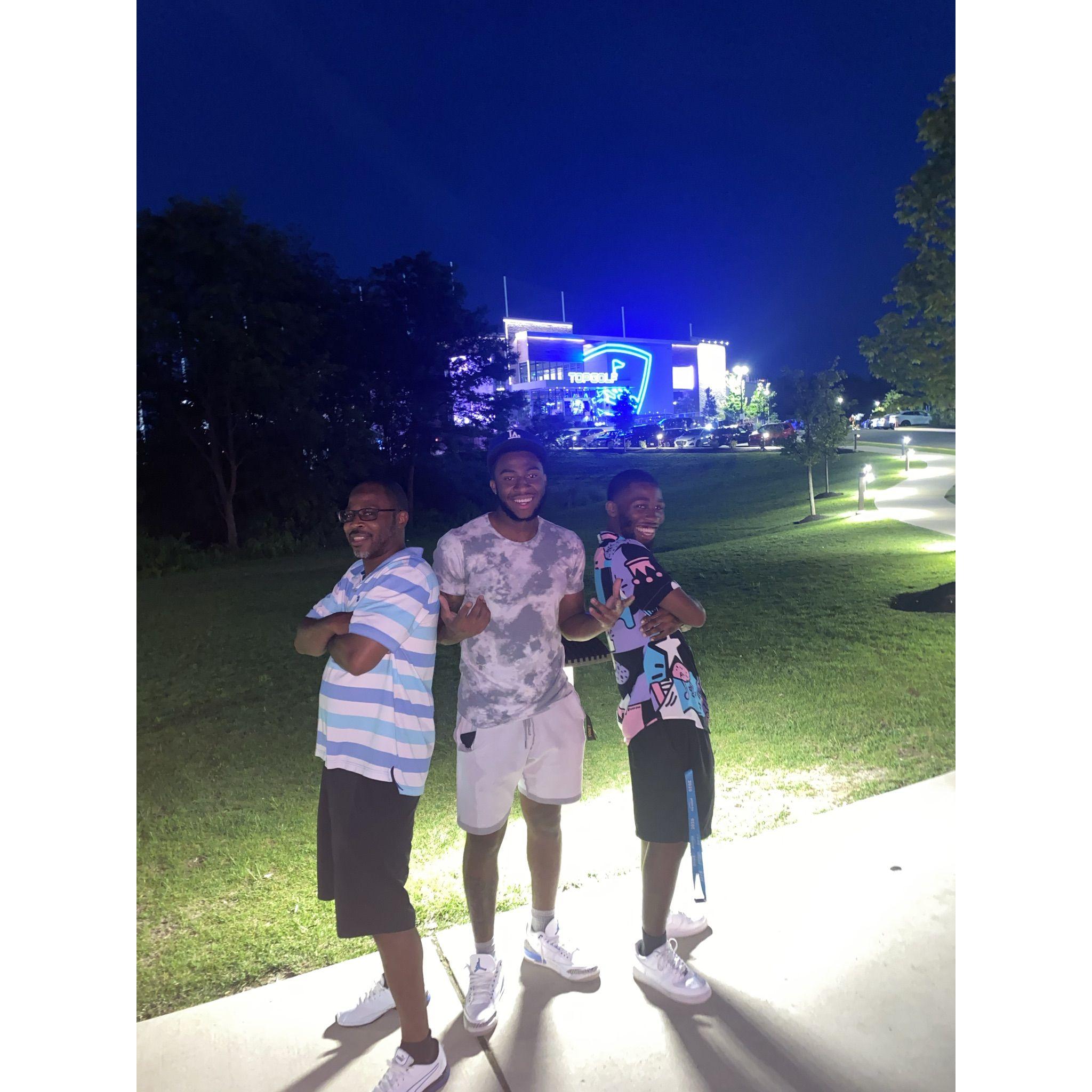 Boys Enjoying Topgolf