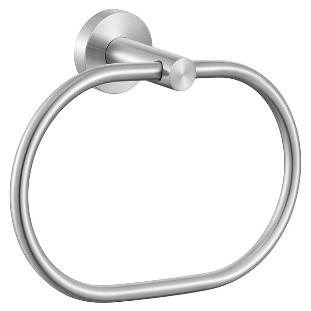 APLusee Oval Towel Ring Brushed Nickel, 304 Stainless Steel Towel Holder for Bathroom Kitchen, Wall Mounted
