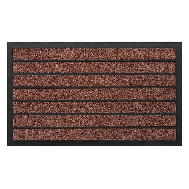 Outdoor Floor Door Mat by PILITO, Durable Welcome Mats, Non-Slip Entrance Rubber Doormat for Patio, Entry, Back Door, Capture Dirt & Easy-to-Clean (18" x 30", Burgundy)