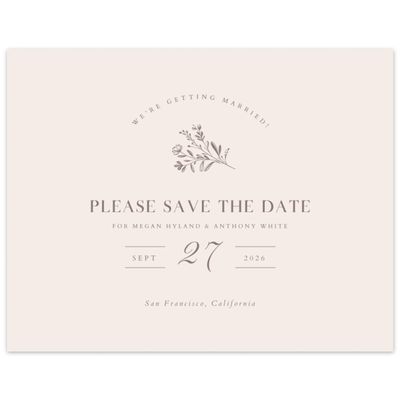 Linen, Beige Wedding Digital Save the Date - Bellisi Landscape