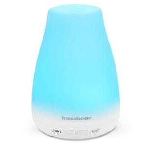 InnoGear 2nd Version Aromatherapy Essential Oil Diffuser Ultrasonic Diffusers Cool Mist Humidifier with 7 Colors LED Lights and Waterless Auto Shut-off for Home Office Bedroom Room