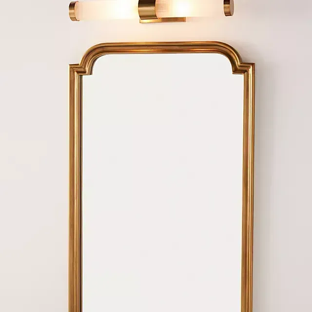 Elise Glass Metal Ribbed Vanity
