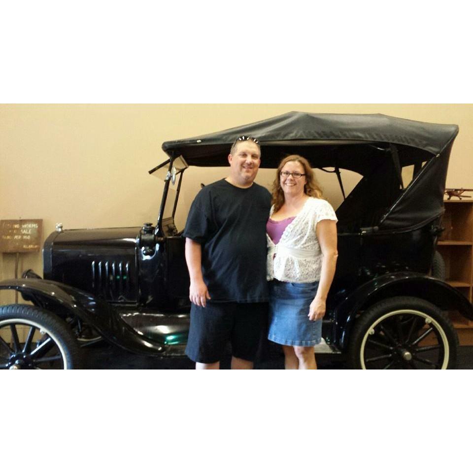 I took Donnie to a local winery, Gregory Vineyards.  They have wine tasting, vineyard tours, and cool antiques to show off!