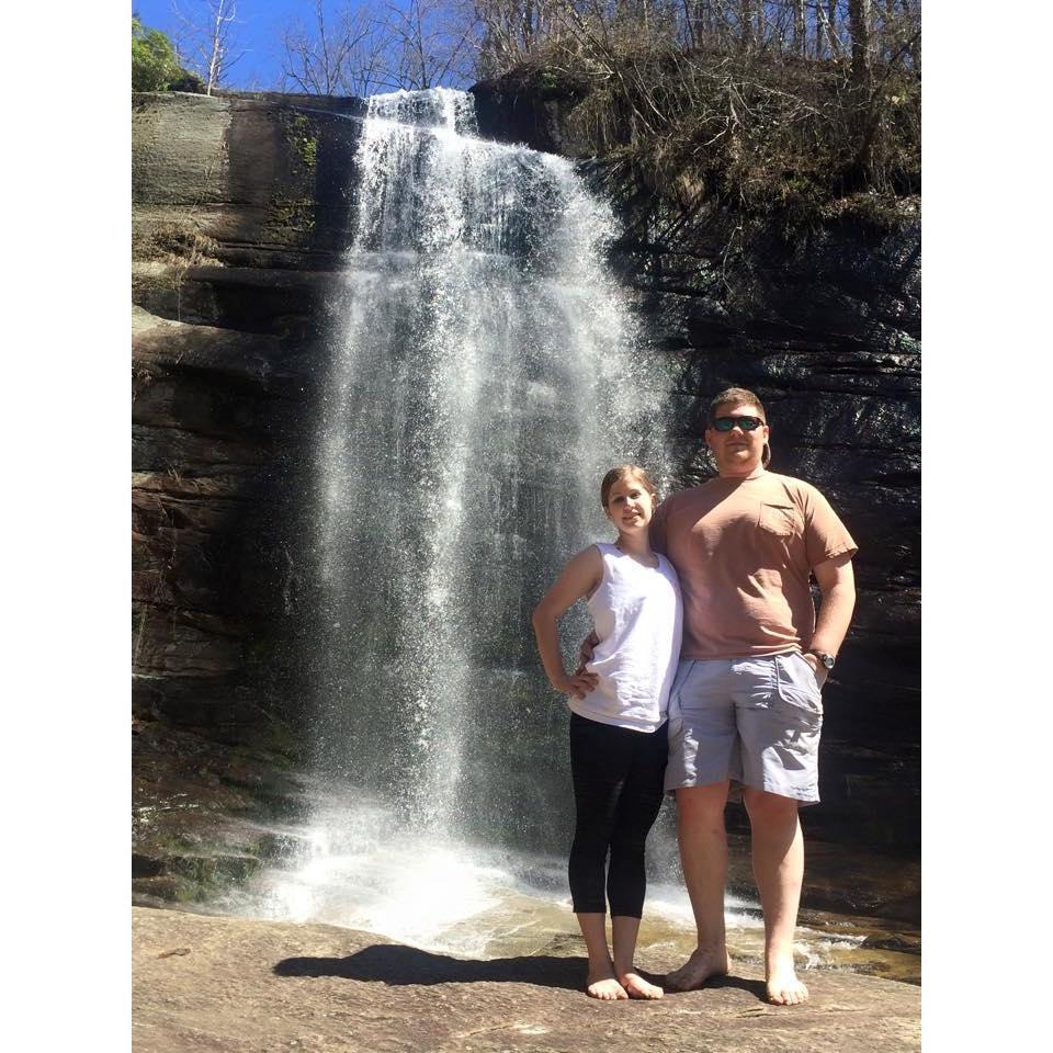 The waterfall where we had our first kiss.