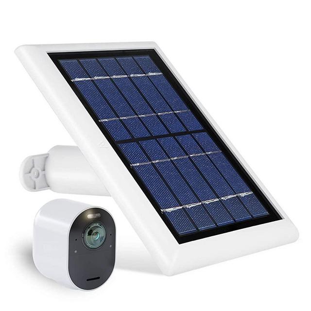 Wasserstein Solar Panel with 13.1ft/4m Cable with 2W 6V Charging Compatible with Arlo Ultra/Pro 3/Arlo Floodlight ONLY - (1-Pack, White) (NOT Compatible with Arlo Essential Spotlight)