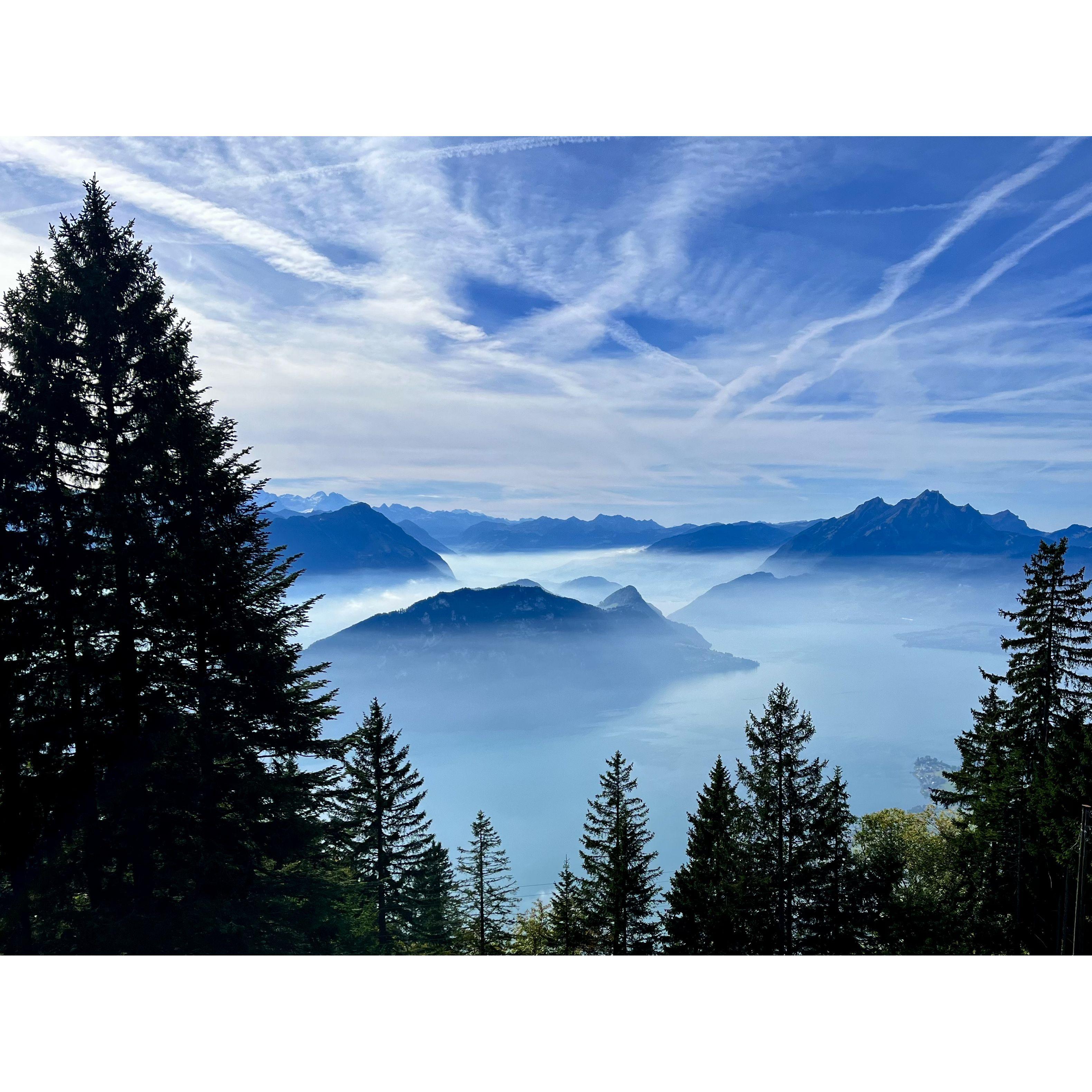 Hike in the Alps - above the clouds!