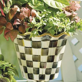 Courtly Check Ceramic Garden Pot