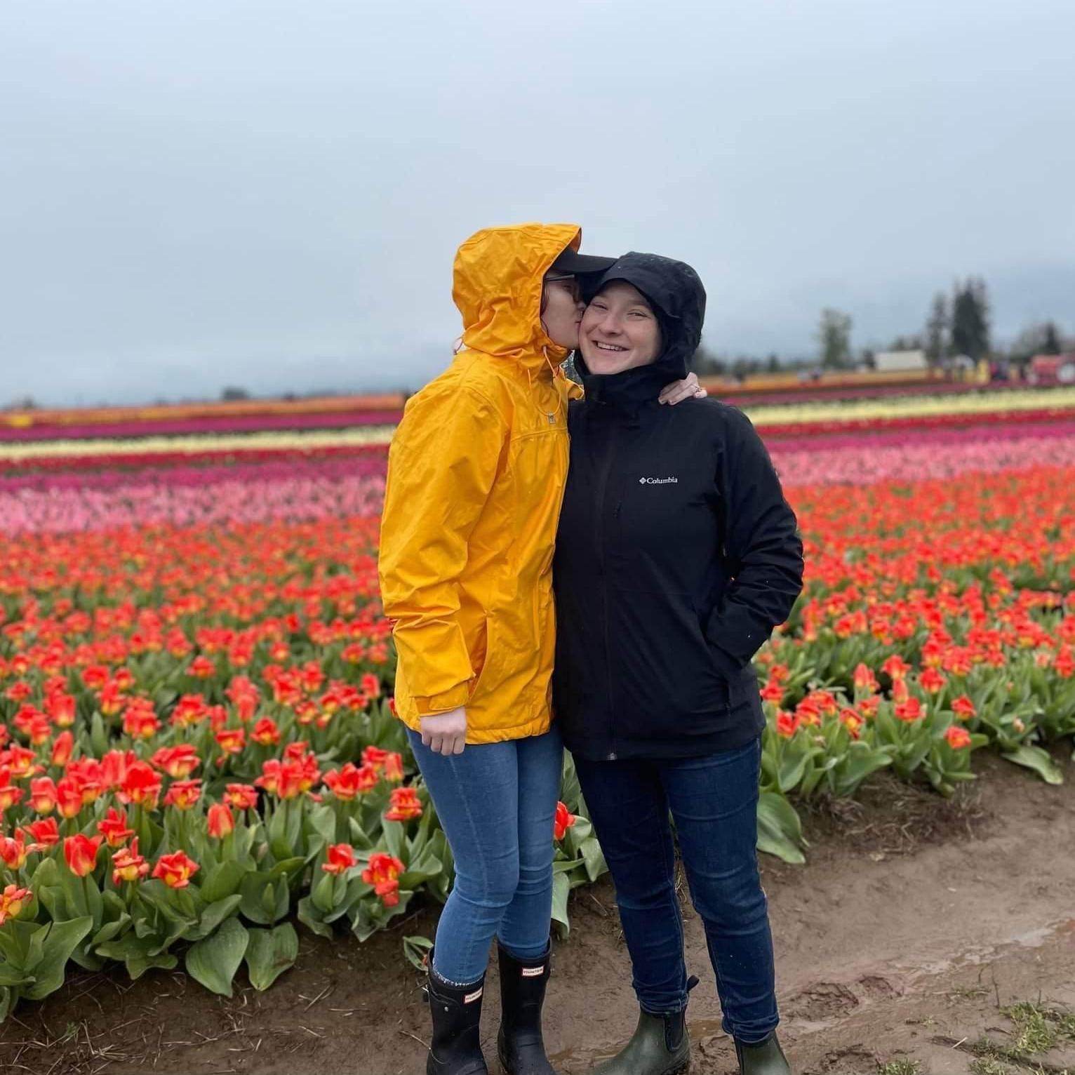 April 2022 - A much better picture from our first trip to the Tulip Festival since moving back to Oregon!