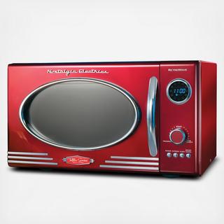 Retro Foot 800-Watt Countertop Microwave Oven