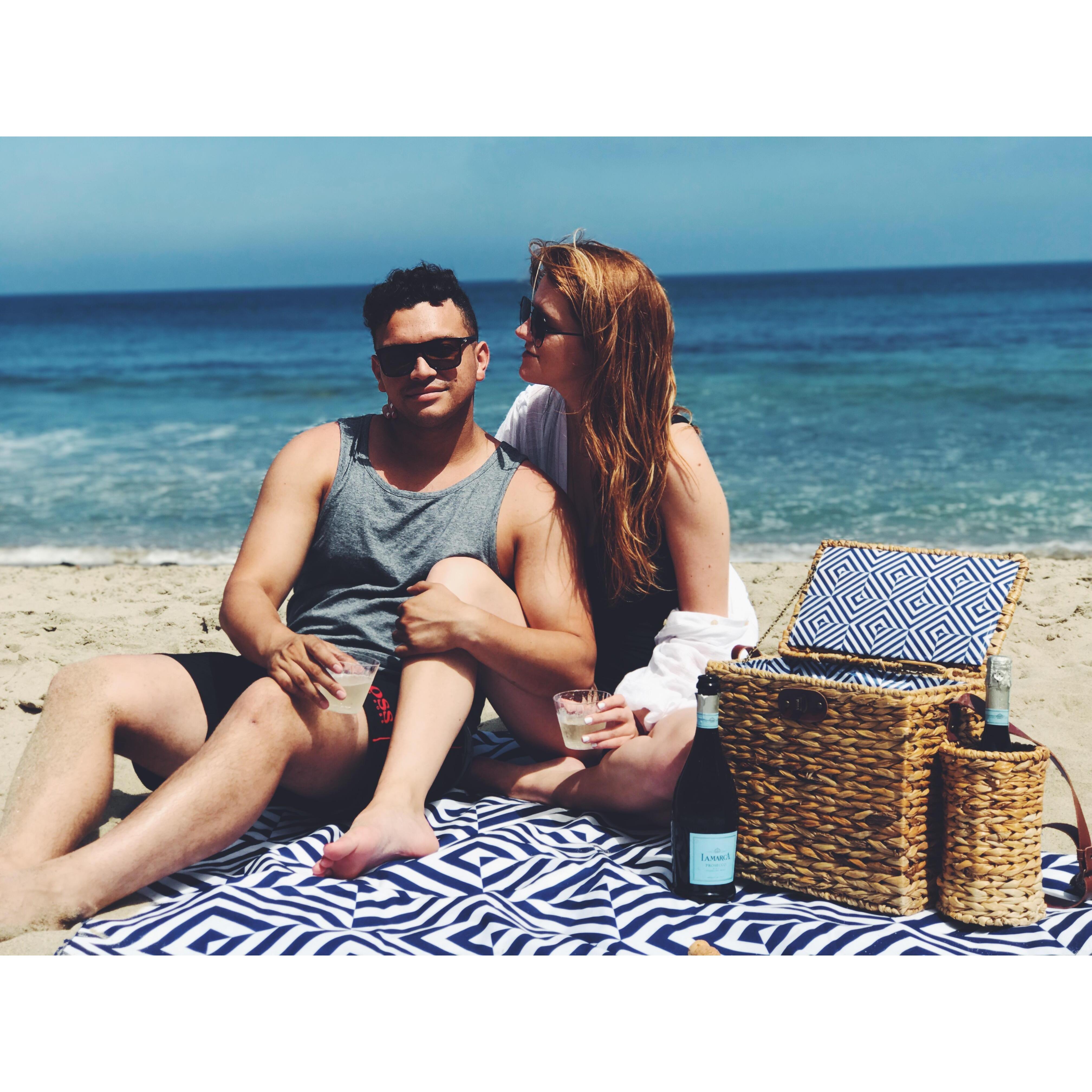 First of many trips together, Point Dume, California