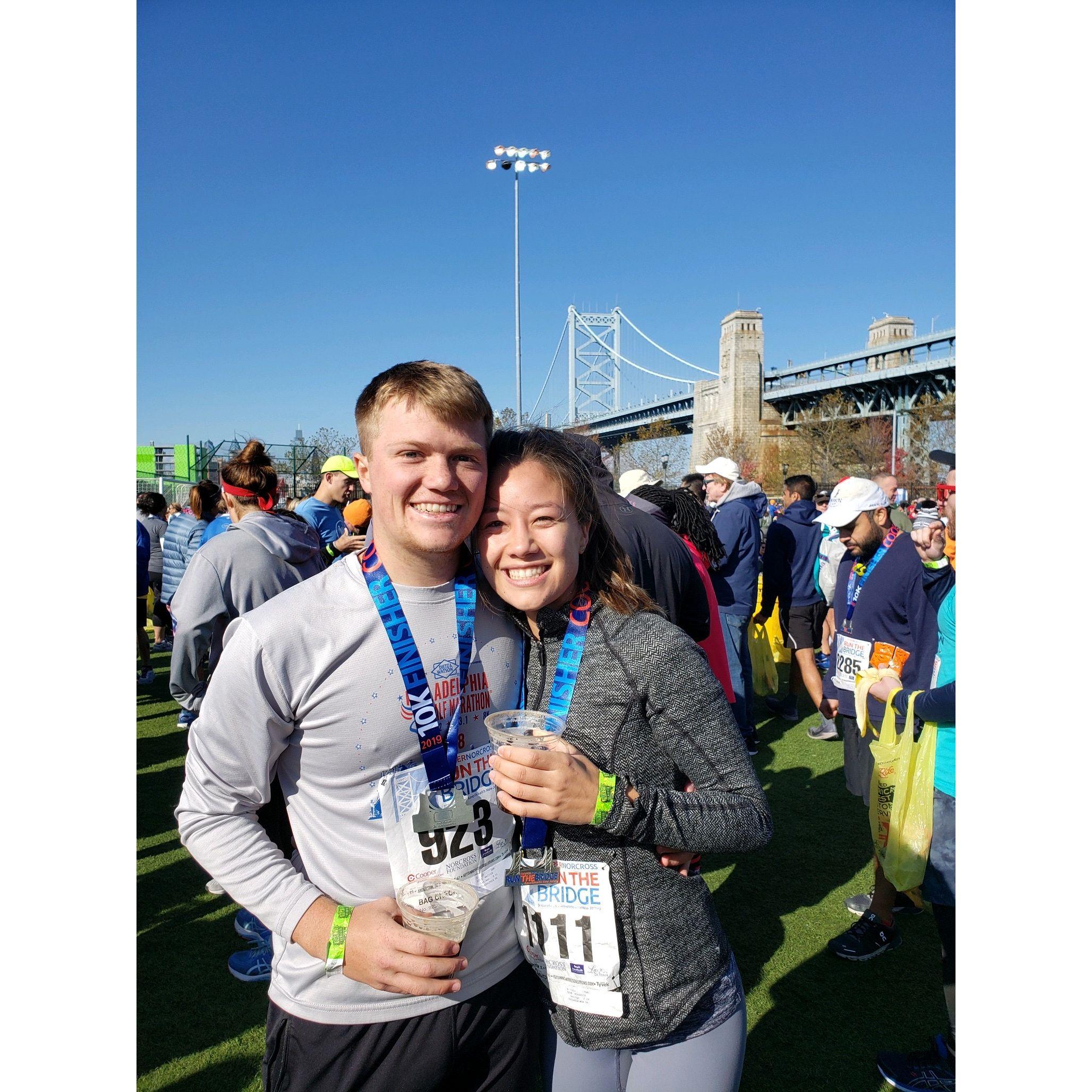 Run the Bridge 10K between Philadelphia and Trenton, NJ.