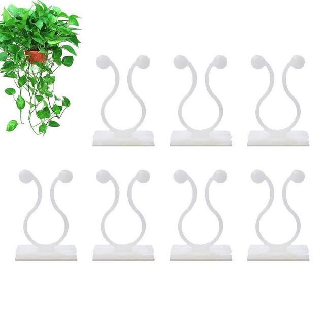 Plant Climbing Wall Fixture Clips,100Pcs Plant Fixer Self-Adhesive Hook,Garden Vegetable Plant Support Binding Clip Invisible Wall Vines,Fixture Wall Sticky Hook Fixing Clip Vines Holder (B-100 Pcs)