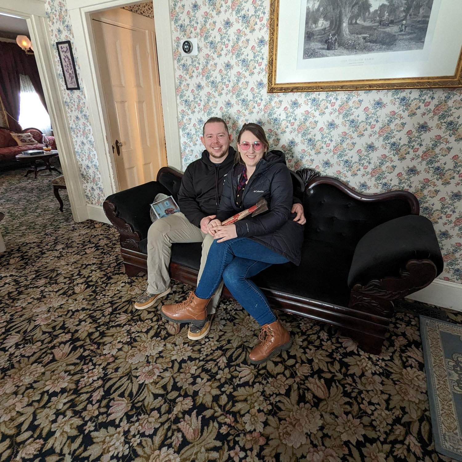 Touring the Lizzie Borden House.