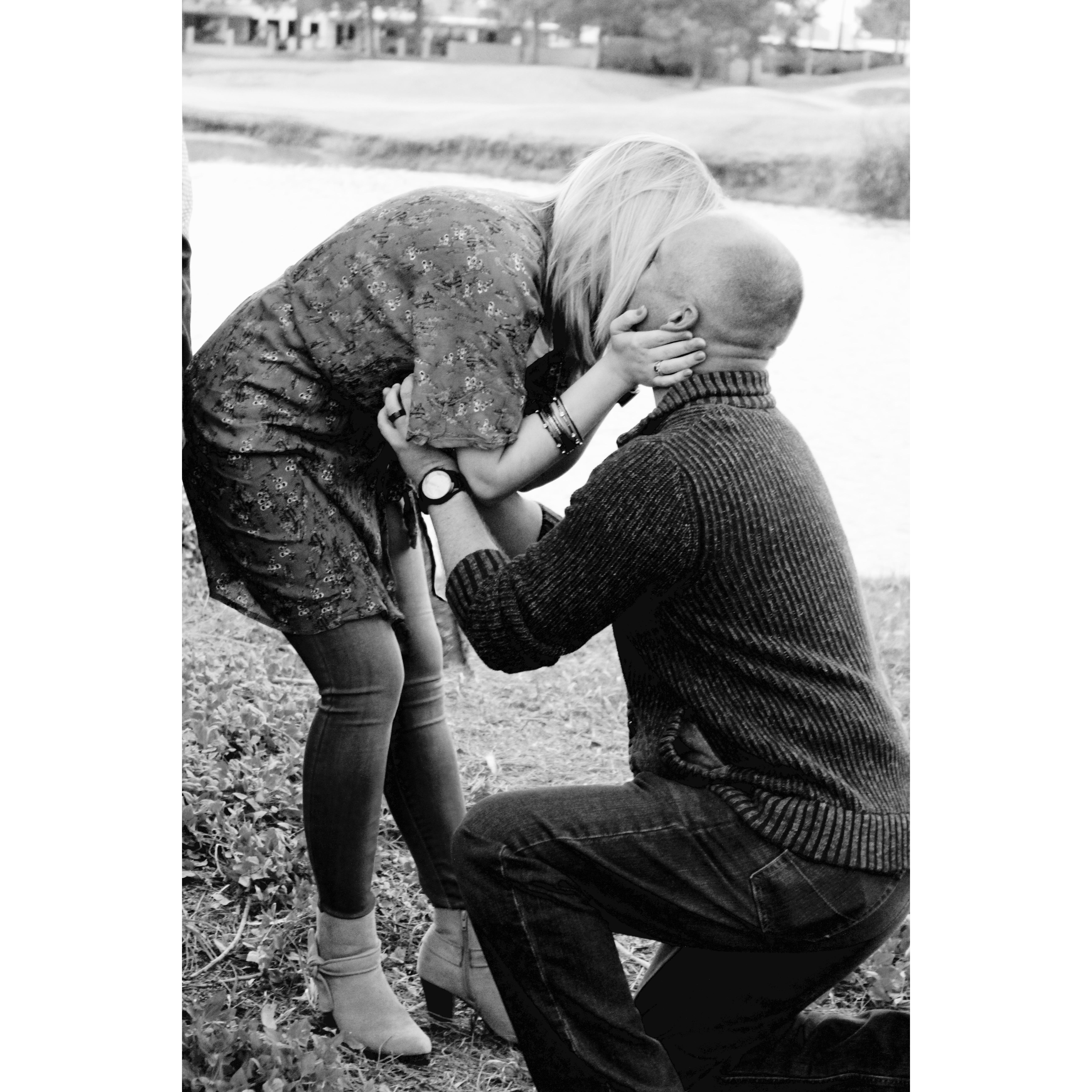 Right after he proposed.