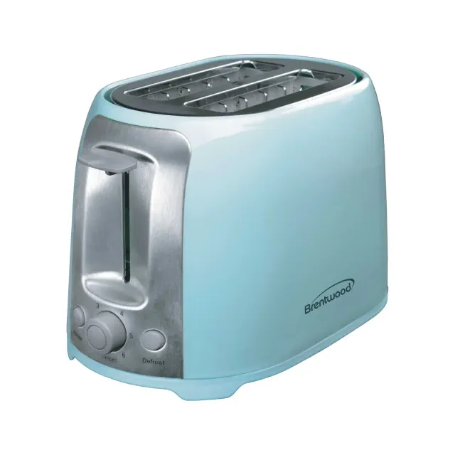 Brentwood Cool-Touch 2-Slice Toaster with Extra-Wide Slots, Blue
