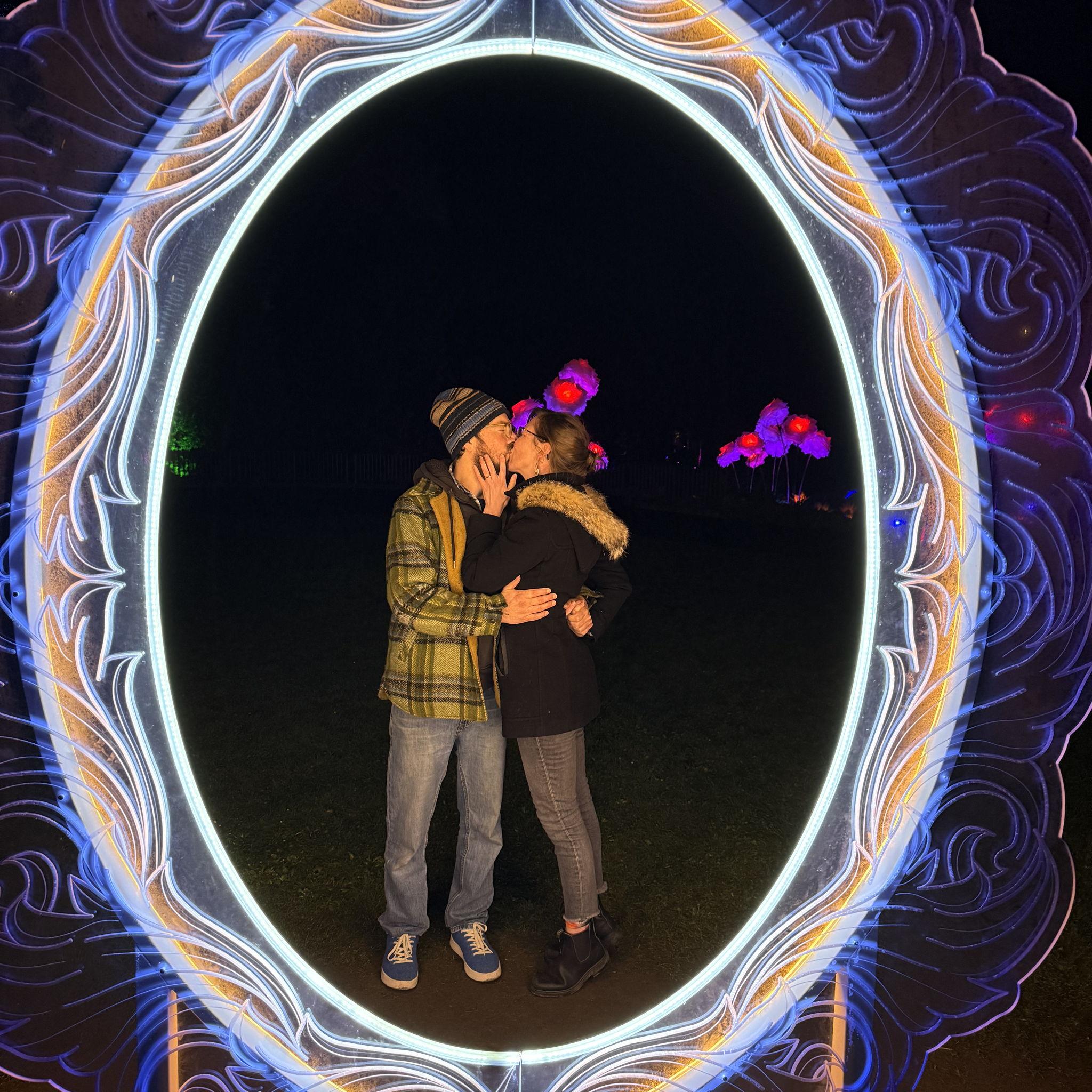 She said yes!! Nightscape installation at the botanical gardens!
