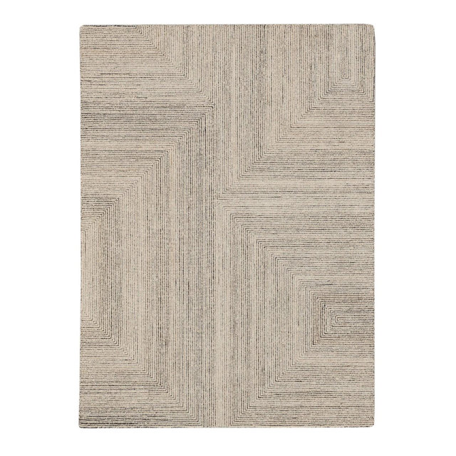 Mohawk 5'x7' Wool and Poly Blend Area Rug Tan