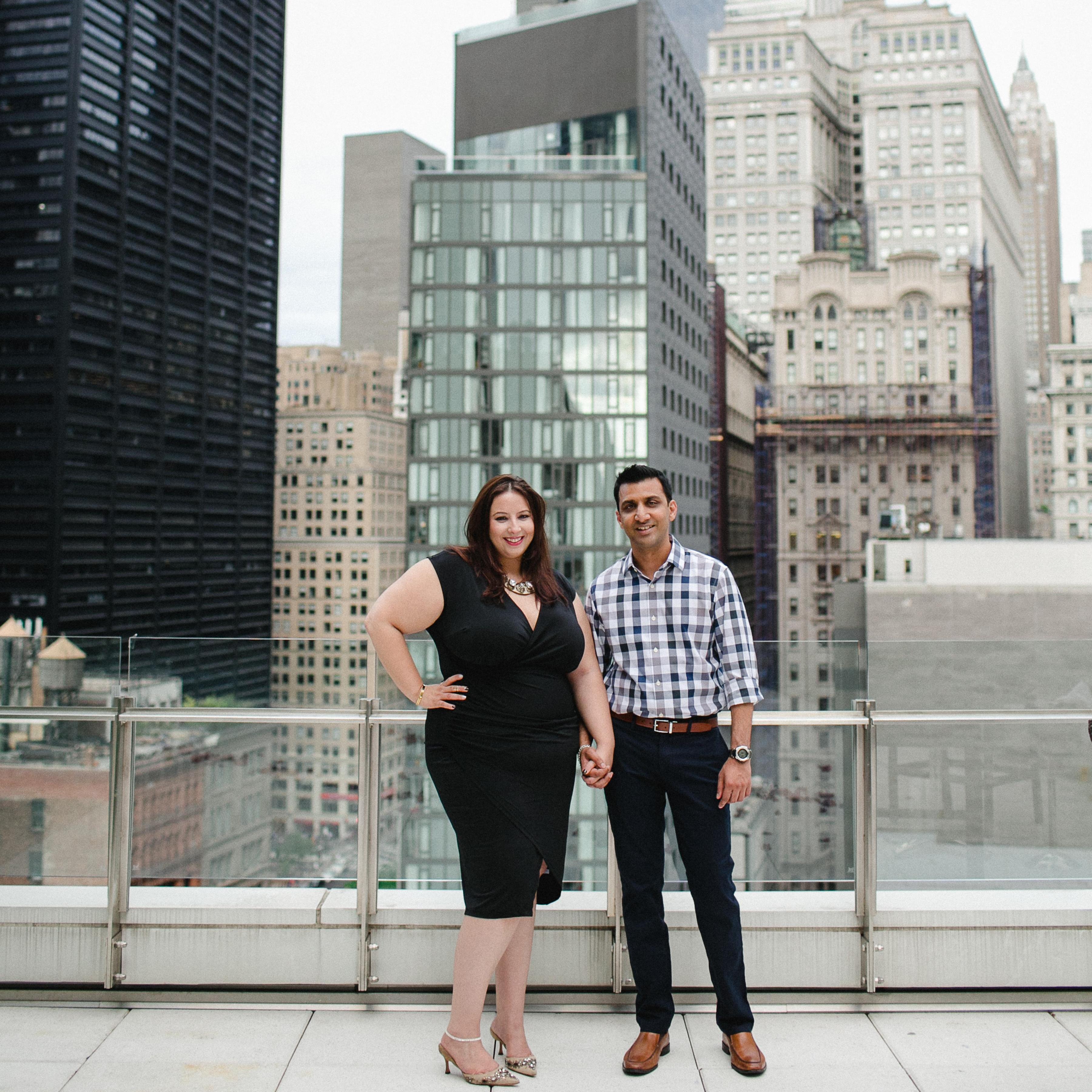 Newly engaged, and in NYC, we are as happy as a clam