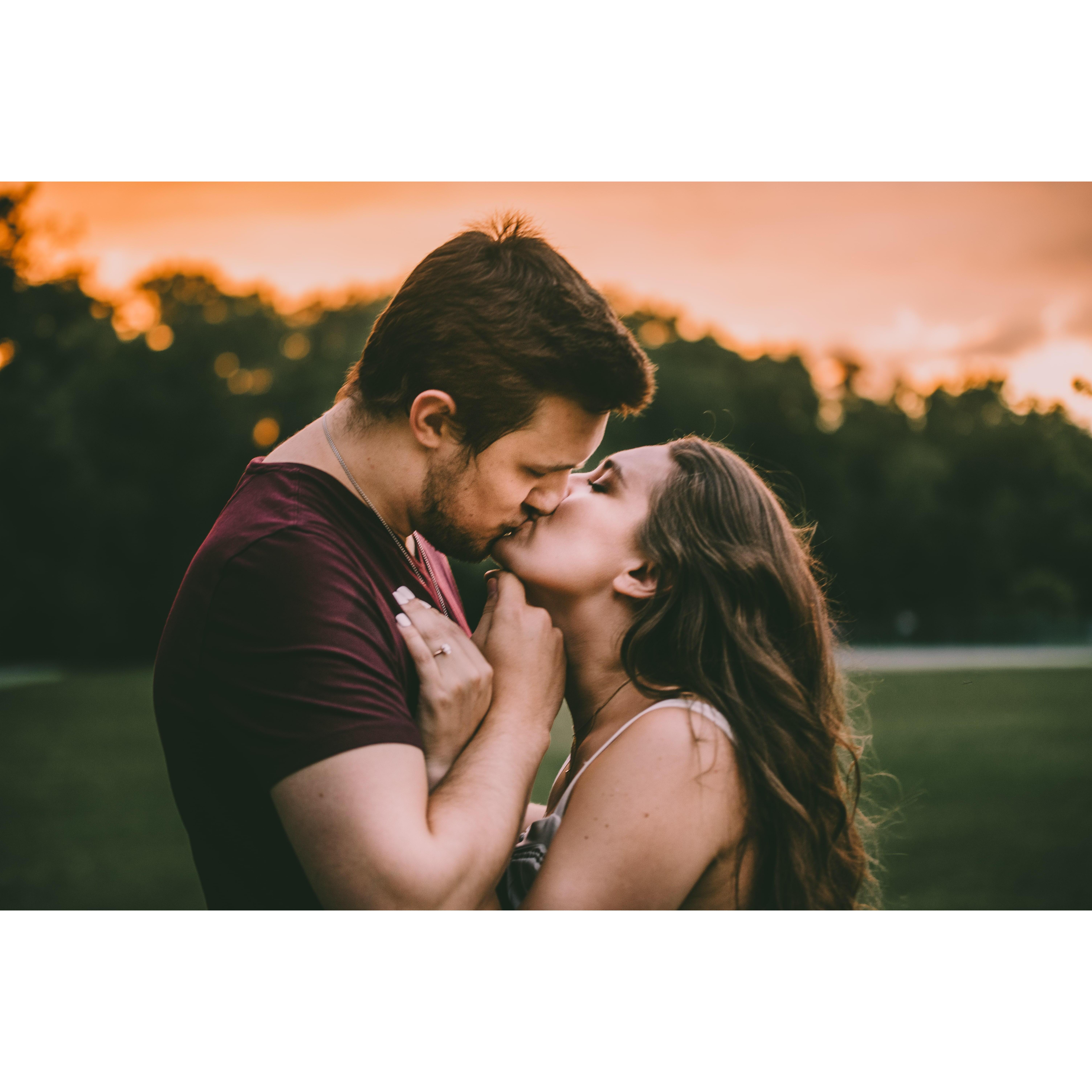 Our favorite sunset shot from our proposal photos