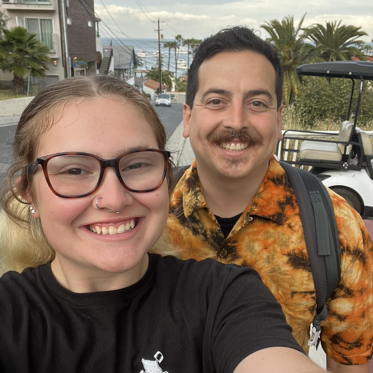 Selfie from the first time we lived on Catalina.