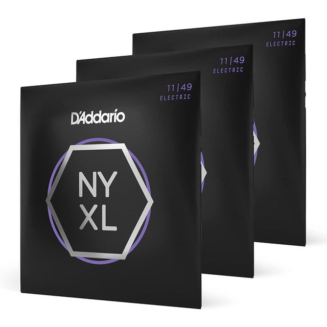D'Addario Guitar Strings - NYXL Electric Guitar Strings - NYXL1149-3P - Unrivaled Strength, Tuning Stability, Enhanced Mid-Range - For 6 String Guitars - 11-49 Medium, 3-Pack (Packaging may vary)