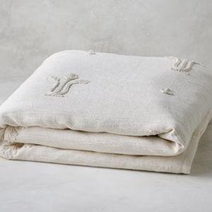 Cream Tulip Textured Coverlet