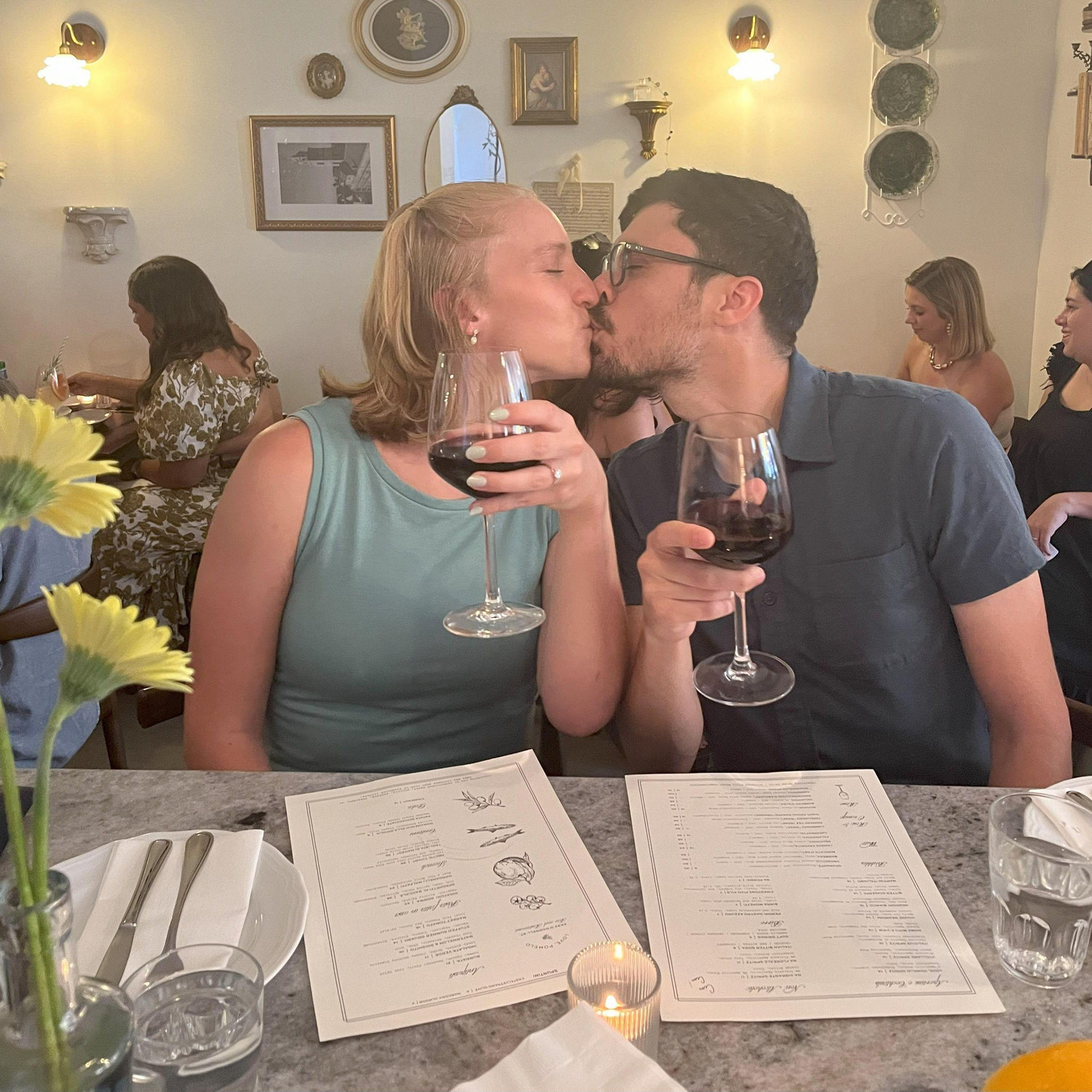 First date night as an engaged couple, 2024