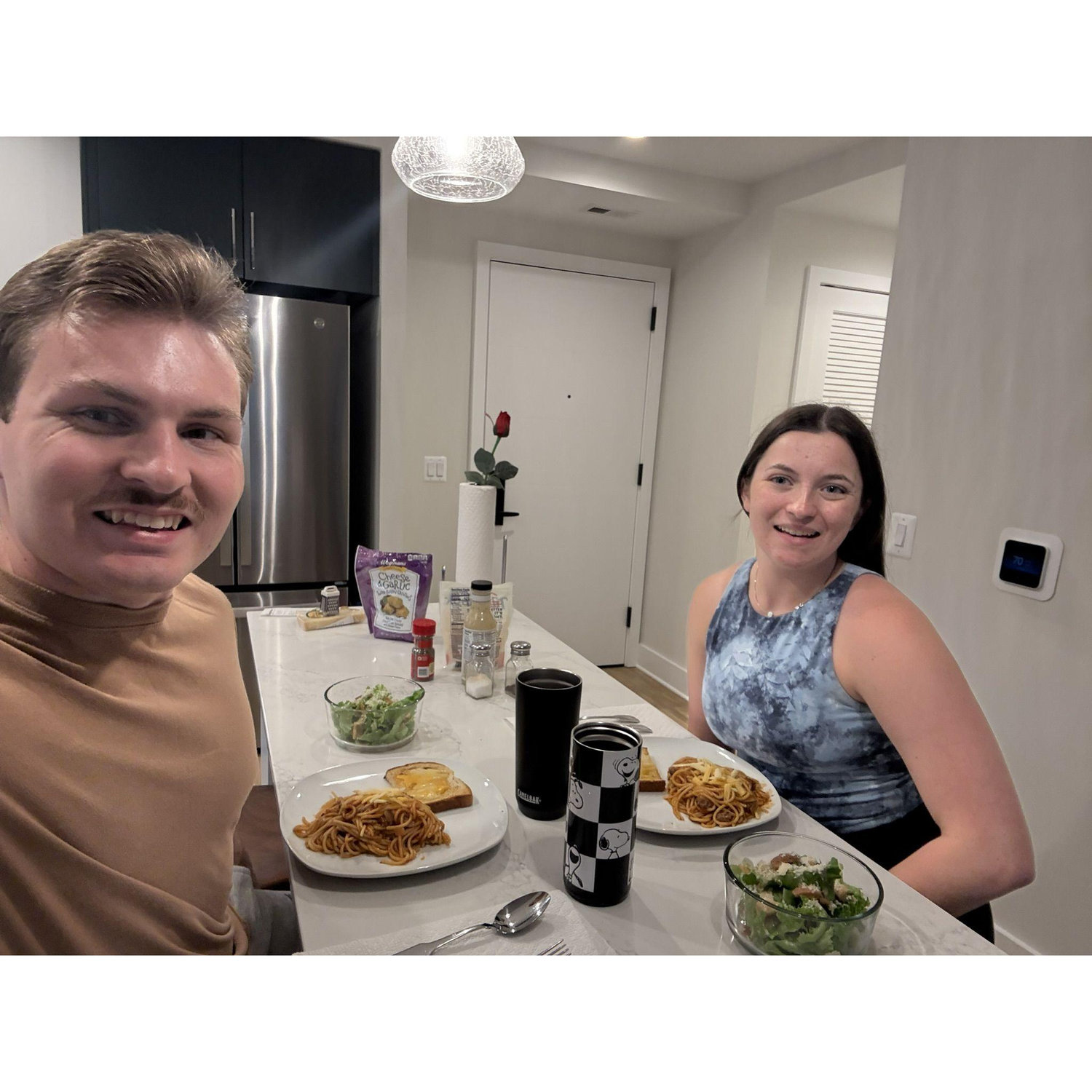 Our first home cooked meal living together (June 2025)