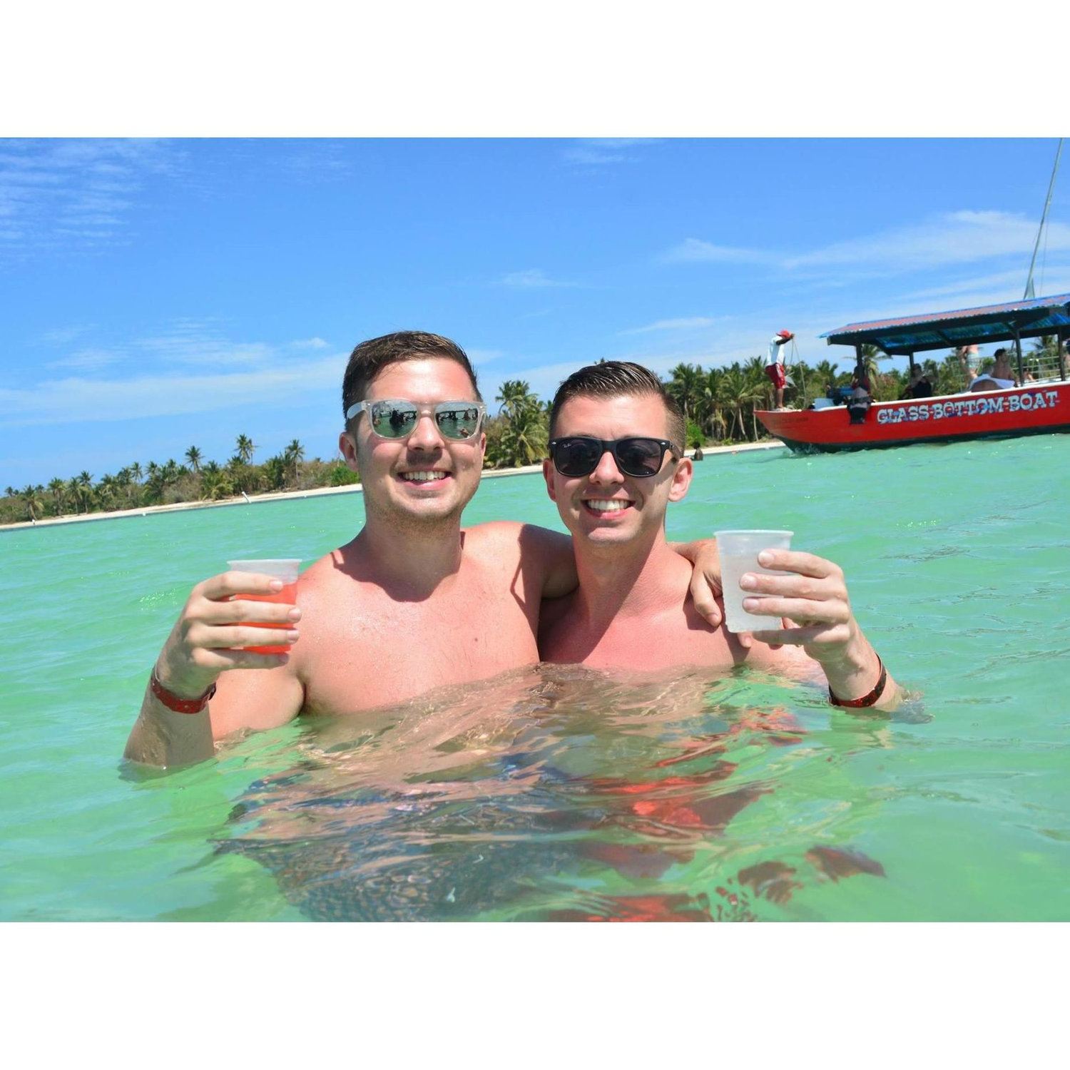Enjoying the floating bar at the "natural pool."
Dominican Republic