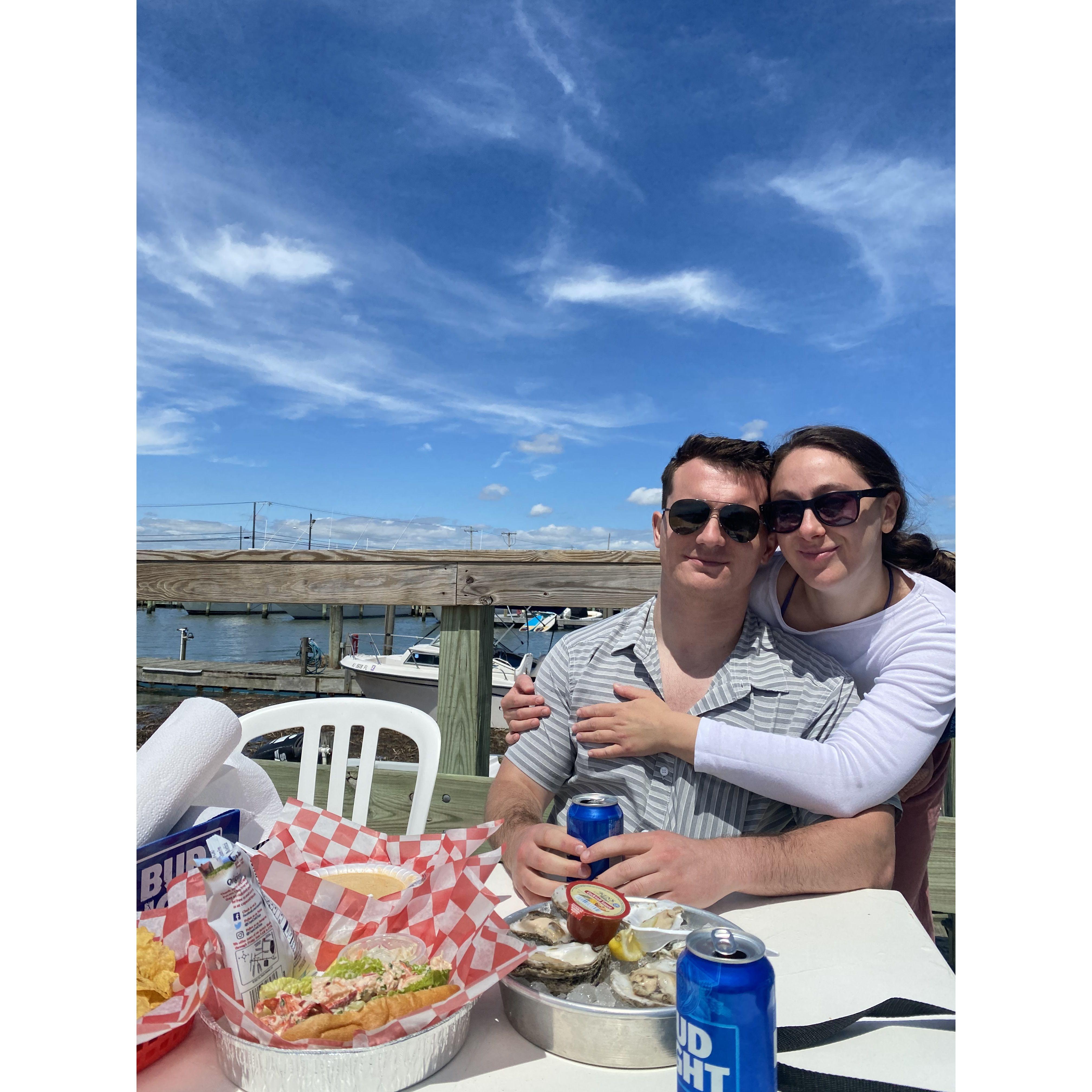 Cape May Point, at our favorite seafood spot