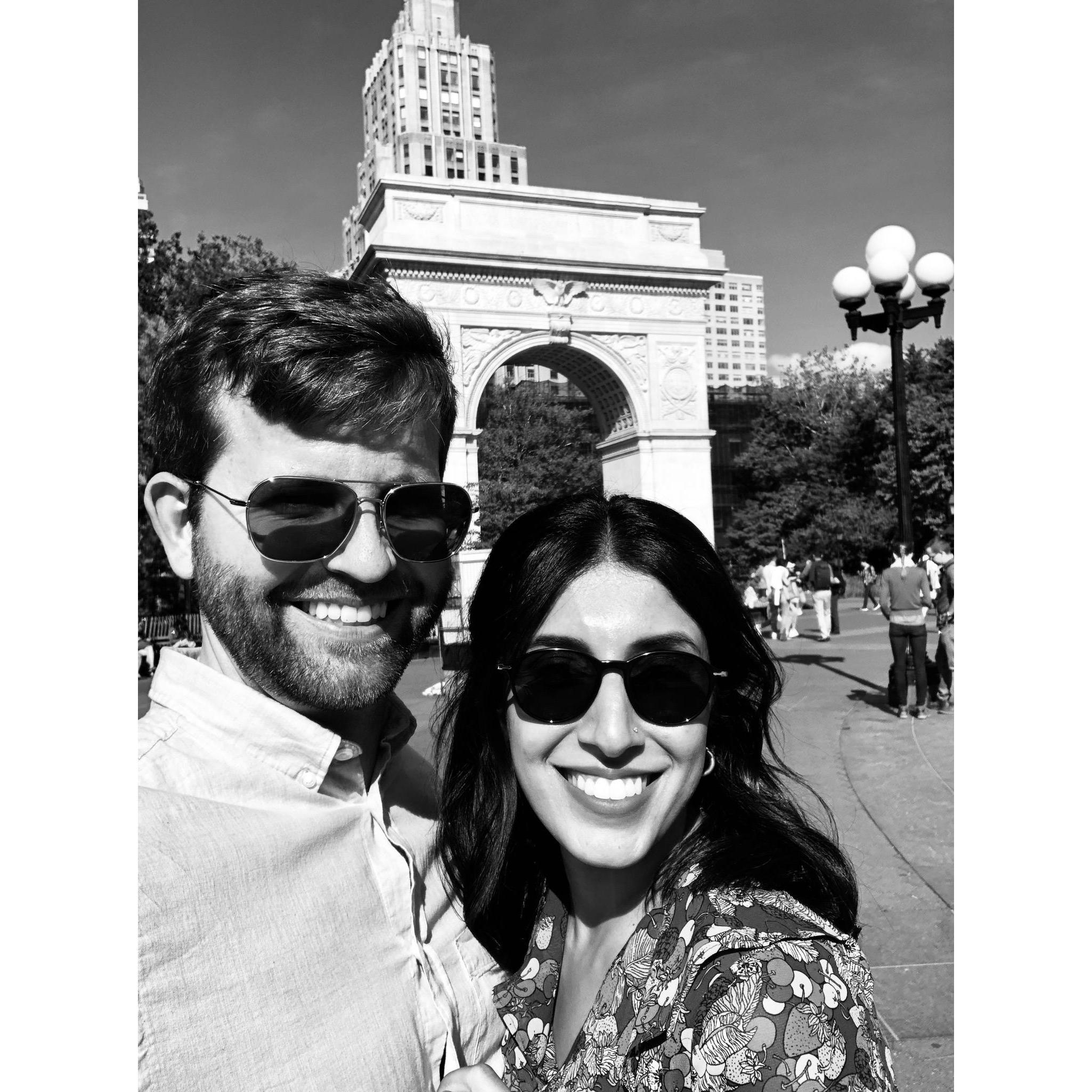 Proposal day. Washington square park.