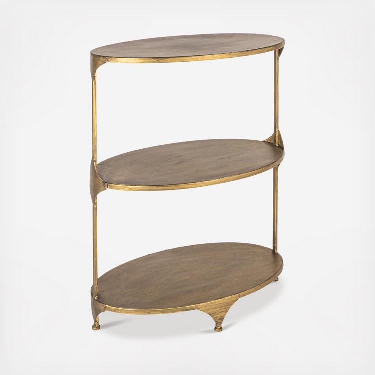 Storied Home, Ellis Oval 3-Tier Metal Storage Shelf | Zola