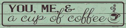 Bargain World You Me a Cup Coffee Novelty Mini Street Sign (Sticky Notes)