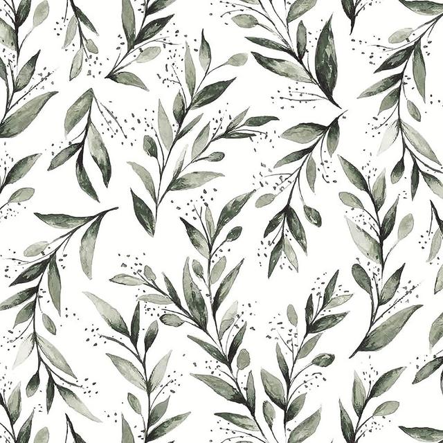 Livebor Olive Leaf Wallpaper Peel and Stick Leaf Contact Paper 17.7inch x 590.5inch Floral Peel and Stick Wallpaper Modern Farmhouse Wallpaper Neutral Sage Wallpaper Self Adhesive Decorative Paper