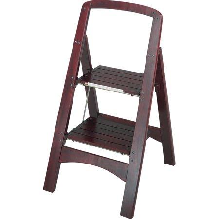 Cosco Rockford Series Two-Step Stool, Mahogany