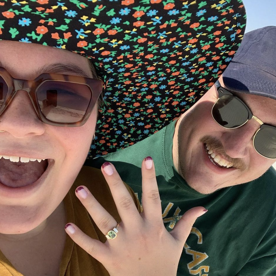 Just moments after Lauren said "YES!"