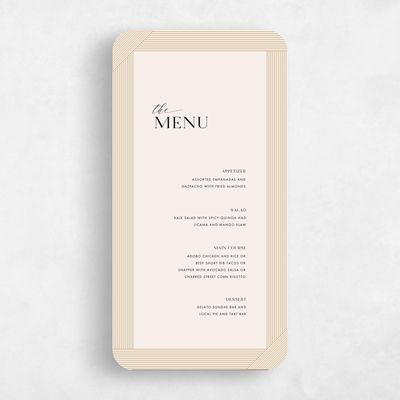 Rounded Wedding Menu - Callum