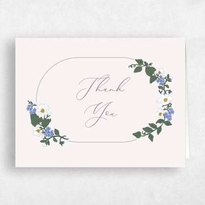 Purple Floral Wedding Thank You - Brighton Landscape