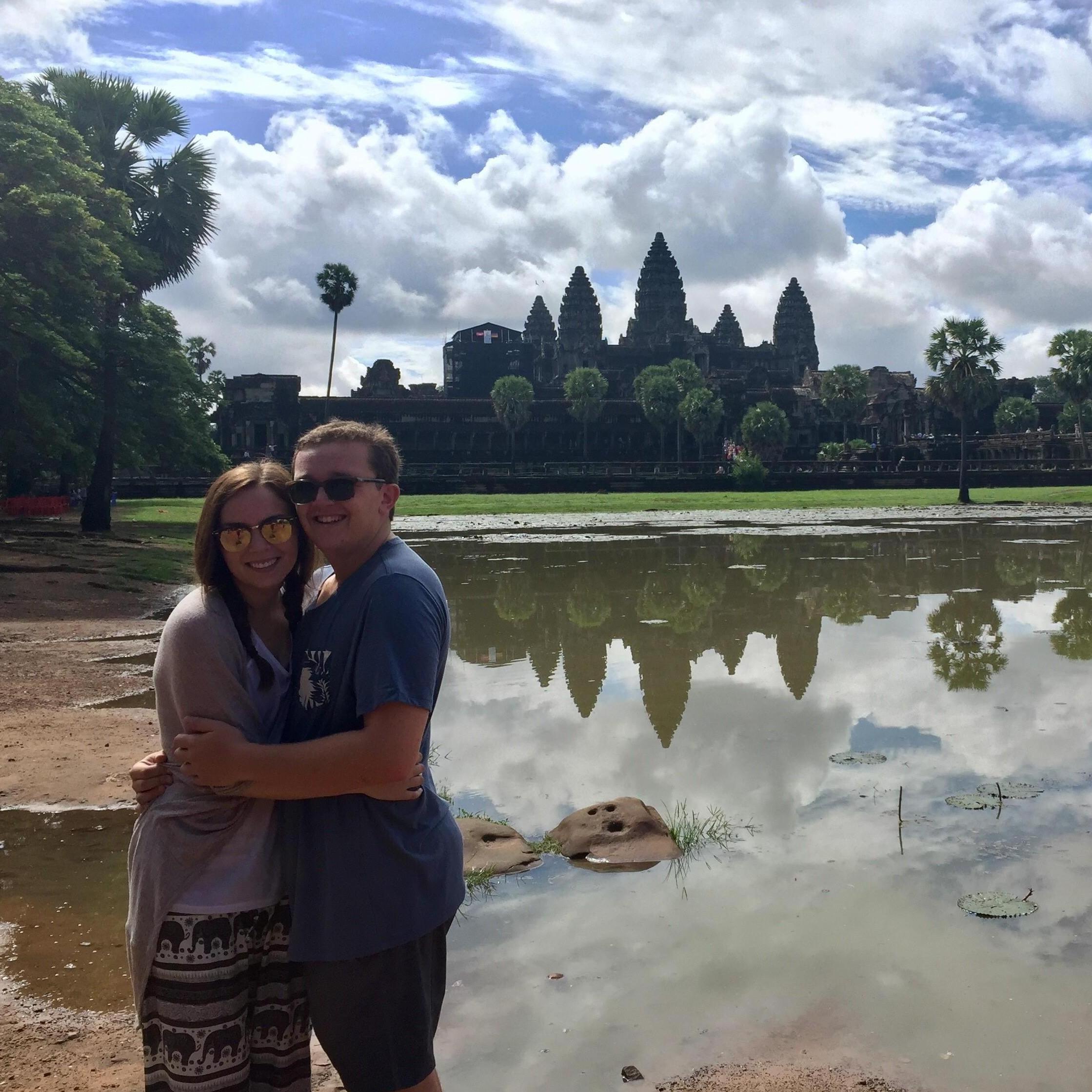 We went on a trip to Asia after graduation. This is in Siem Reap, Cambodia