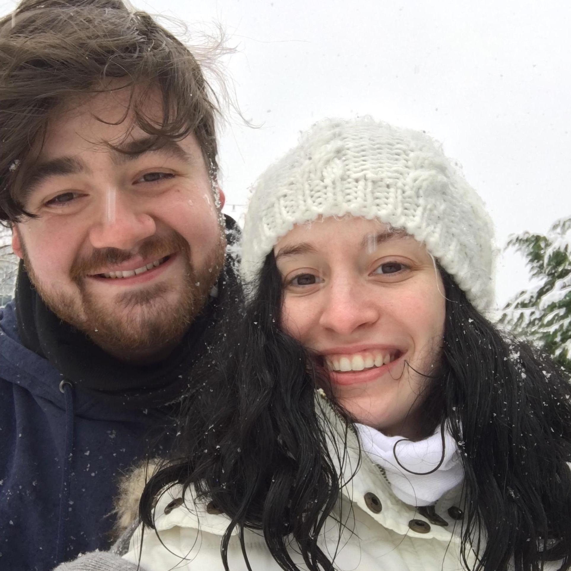 Our first snow together.