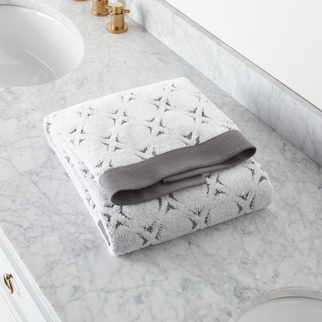 Nilo Organic Slate Jacquard Bath Towel