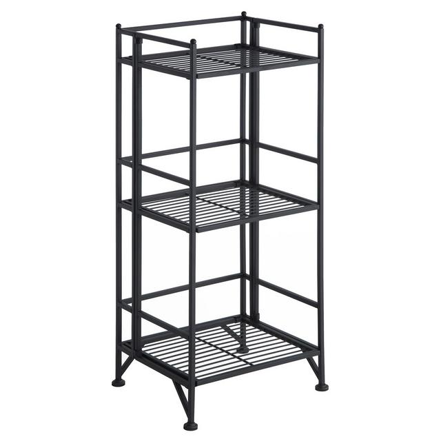 32.63" 3 Tier Folding Metal Shelf - Johar Furniture