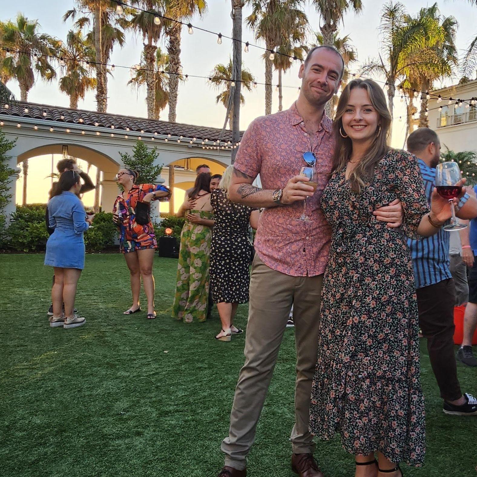 All dressed up for a California wedding