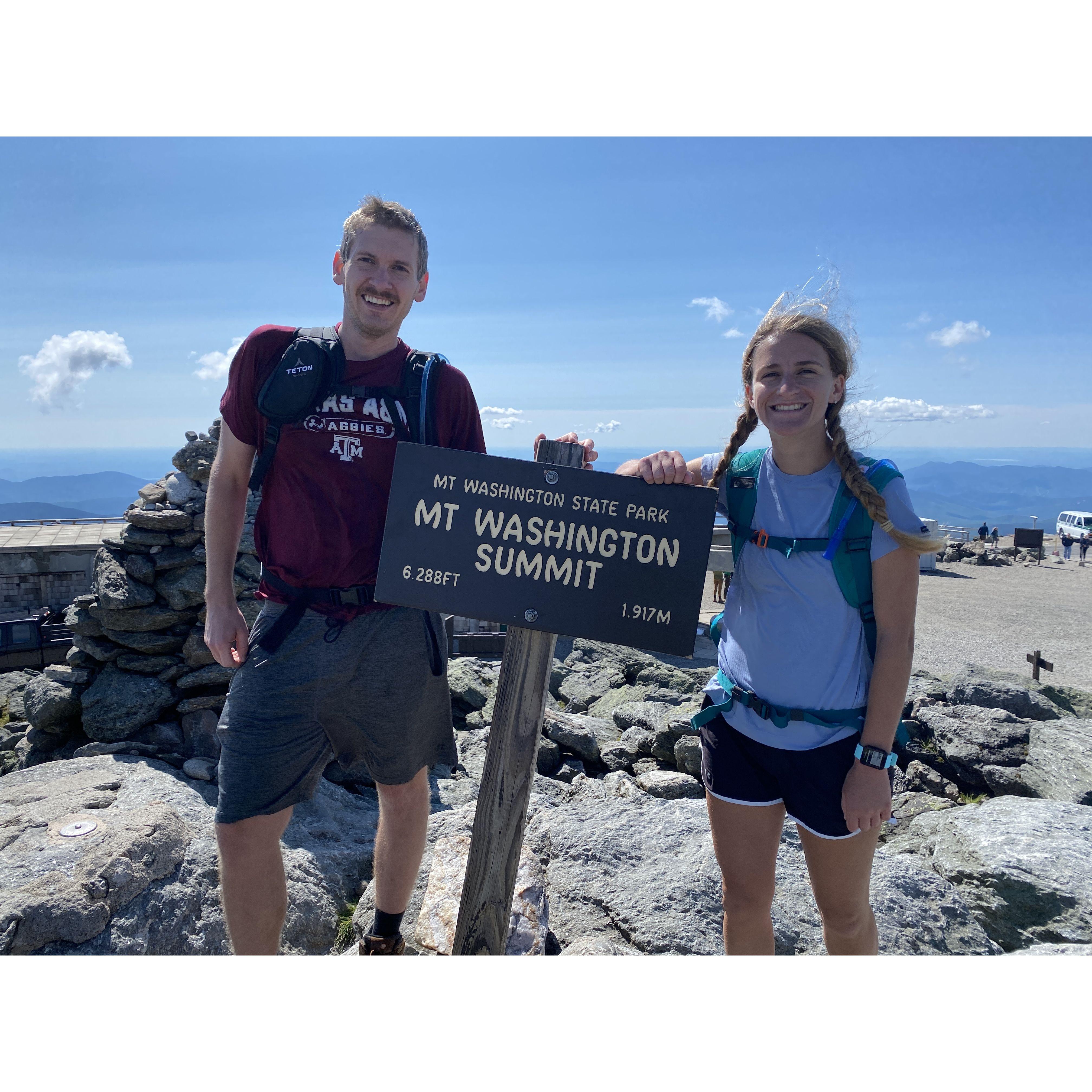Our First Summit of Mt. Washington