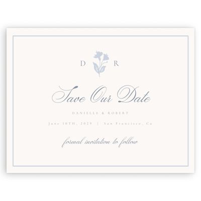 Beige Wedding Digital Save the Date - Fawn Landscape