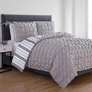 VCNY Home Brielle Reversible Full/Queen Duvet Cover Set in Grey
