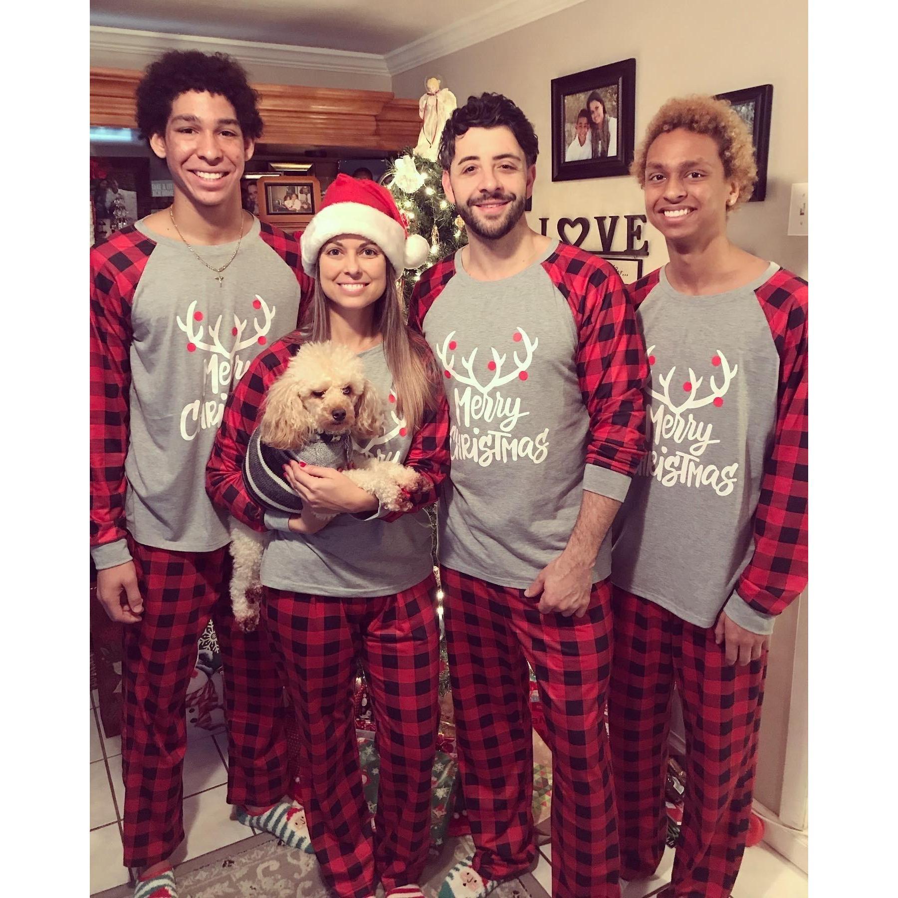 That time when I made everyone wear matching Christmas pj's, you can tell they really loved it!