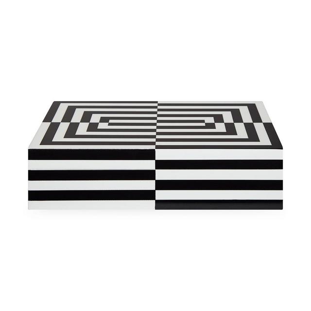 Large Op Art Lacquer Box