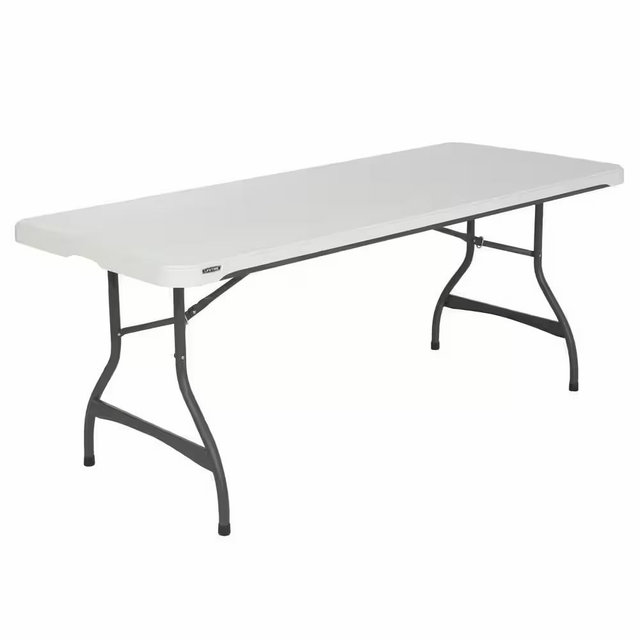 72 in. White Plastic Stackable Folding Utility Table by Lifetime