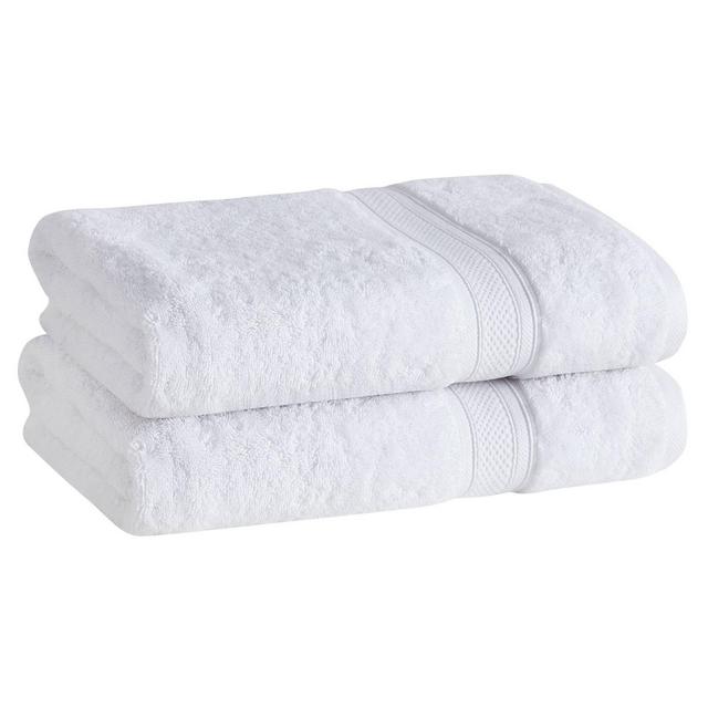 2pk Low Twist Bath Towel Set with Enhanced Microban White - Cannon